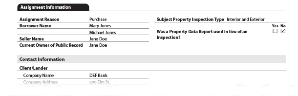 URAR form snippet