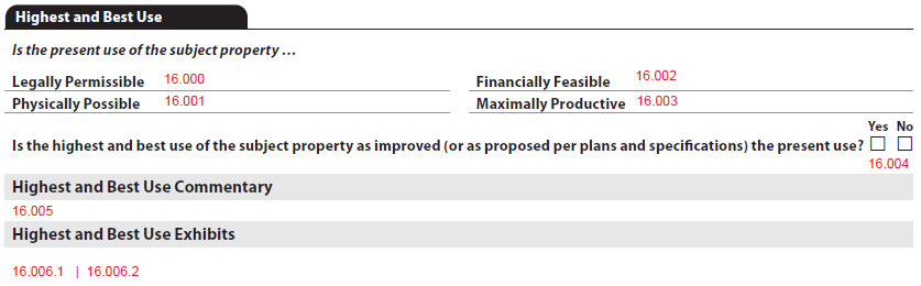 URAR form snippet