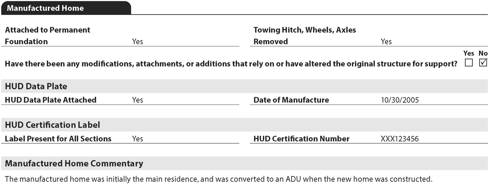 URAR form snippet