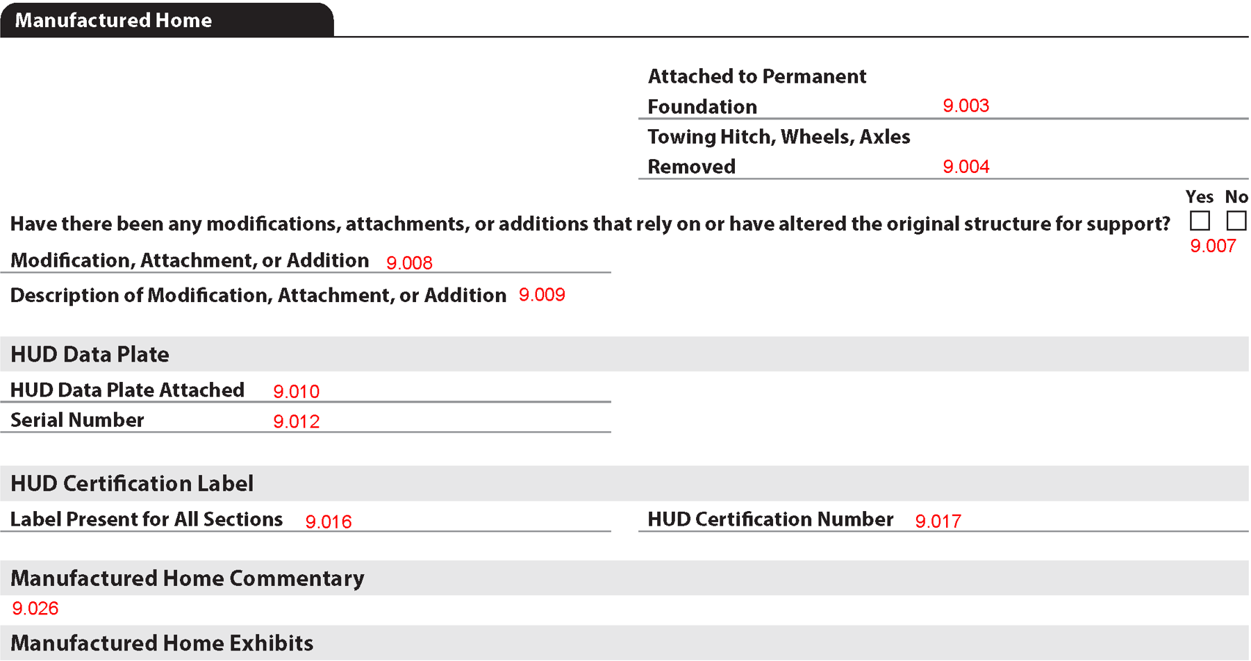 URAR form snippet