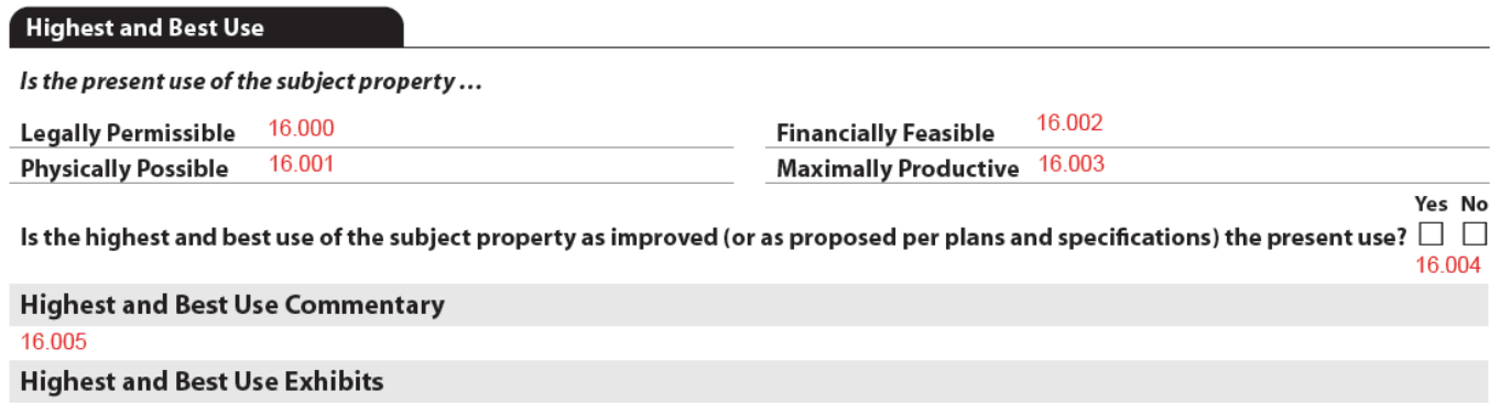 URAR form snippet