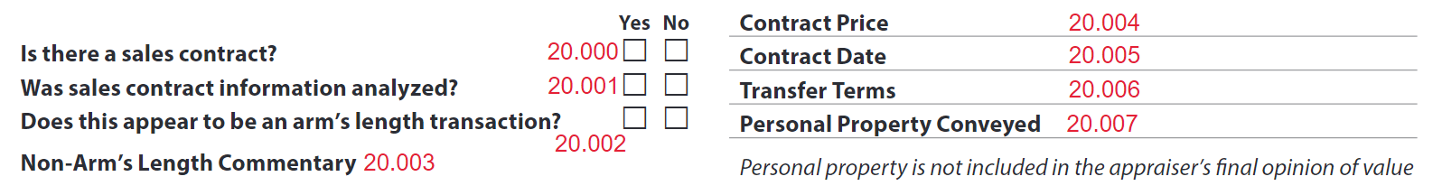 URAR form snippet