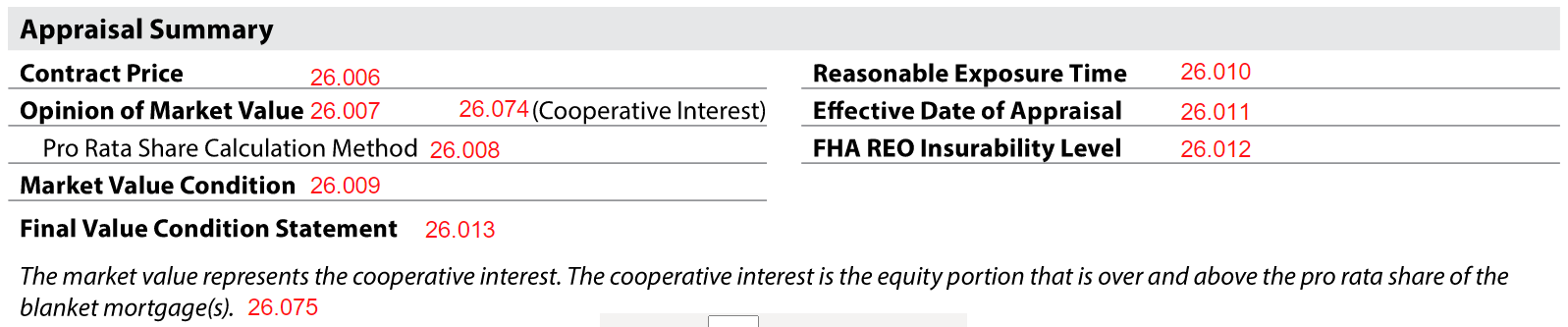 URAR form snippet
