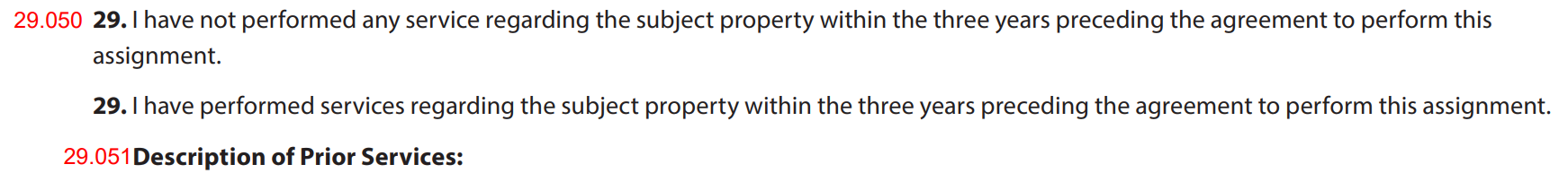 URAR form snippet
