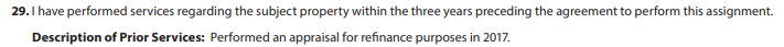 URAR form snippet
